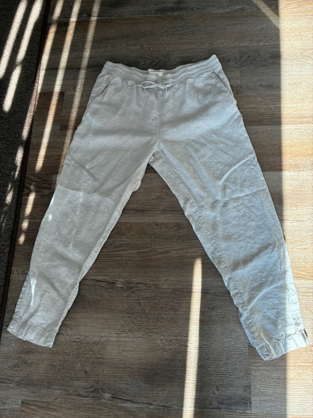 Linen straight leg pants